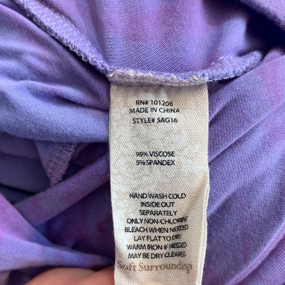 Soft Surroundings open shoulder tie dye tunic - Picture 7 of 7